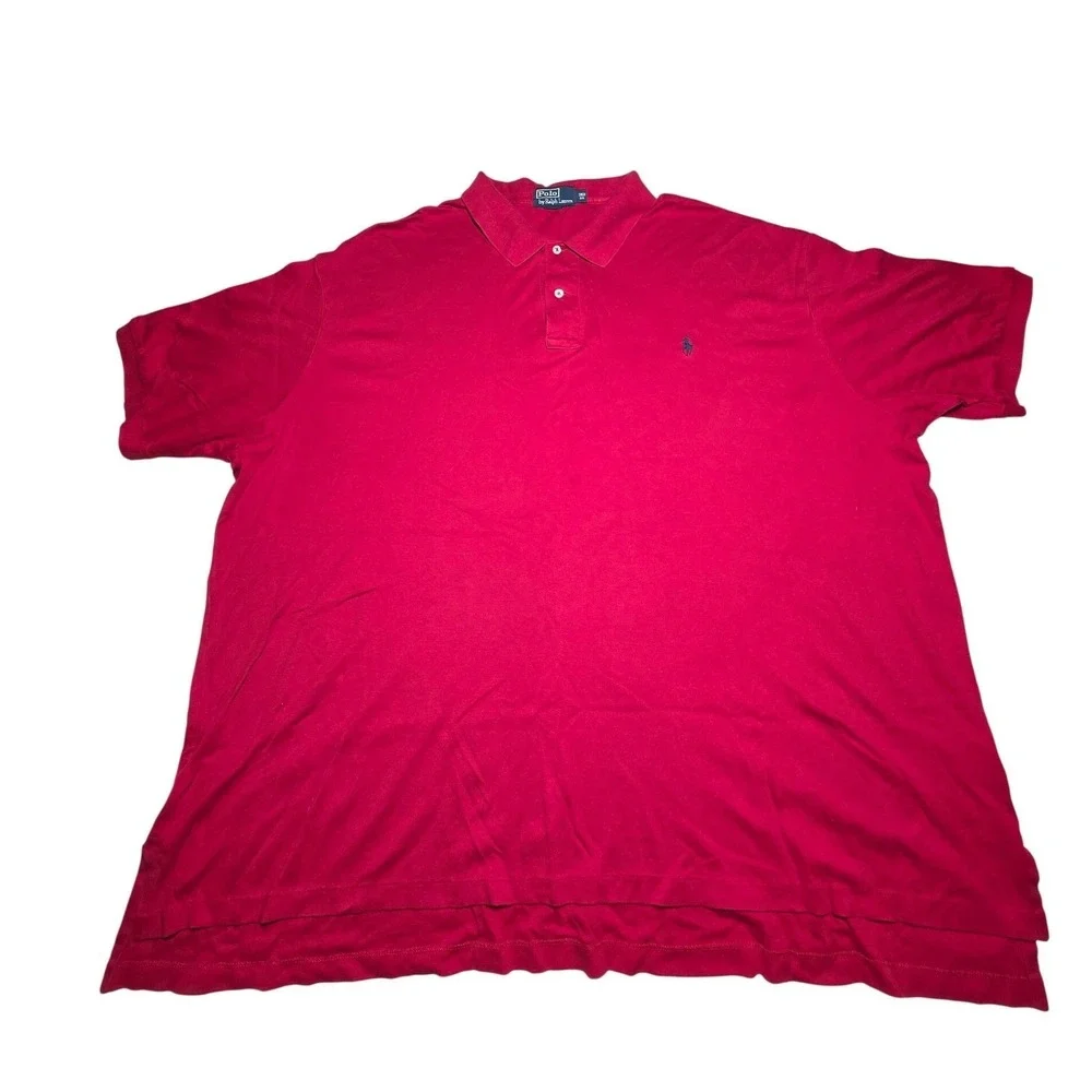 Polo Ralph Lauren Mens Red Short Sleeve Pony Logo Polo‎ Shirt 3XB Big & Tall A11
